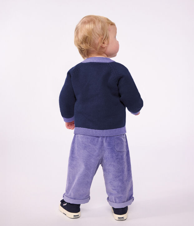 Baby-Hose aus einfarbigem Fein-Cord violett