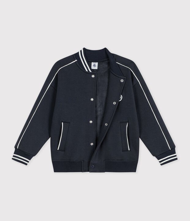 Kinder College-Jacke aus einfarbiger Baumwolle SMOKING