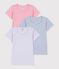 Set kurz&auml;rmelige Kinder-T-Shirts aus einfarbiger Baumwolle vielfarbig