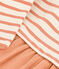 Langärmeliges Babykleid aus zwei Materialien SIENNA/ AVALANCHE