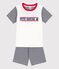 Kinder-Kurzpyjama Petit Bateau aus Baumwolle blau SMOKING/weiss MARSHMALLOW