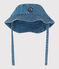 Baby-Fischerhut aus blauem Denim mit Bindebändern blau DENIM CLAIR