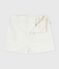 Baby-Shorts aus einfarbiger Baumwolle weiss MARSHMALLOW