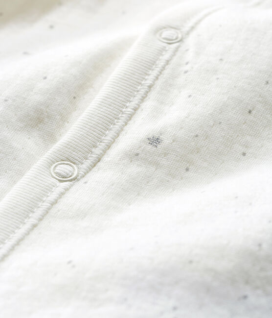 Kombi-Overall aus Doppeljersey für Babys weiss MARSHMALLOW/weiss MULTICO