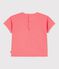 Kurz&auml;rmeliges Baby-T-Shirt aus Baumwolle mit Motiv rosa