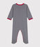 Langärmeliger Baby-Pyjama aus Baumwolle blau SMOKING/weiss MARSHMALLOW