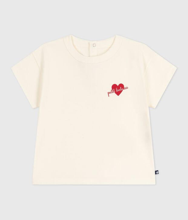 Lang&auml;rmeliges Baby-T-Shirt aus Baumwolle mit Herzmotiv MILK