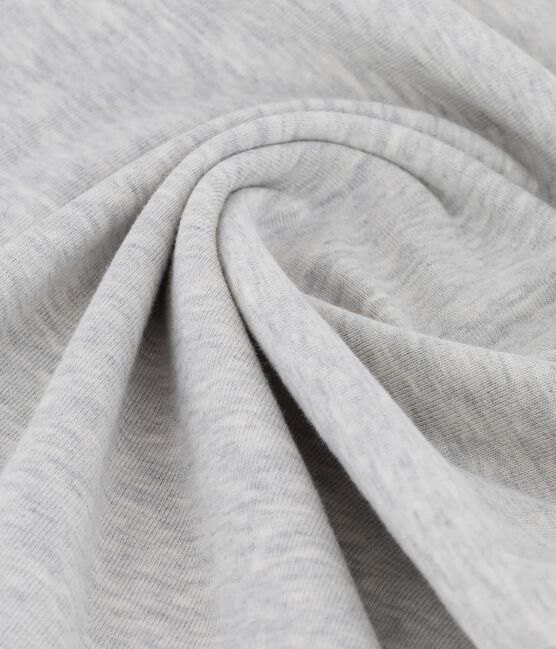 Klassischer Unterziehpullover mit Mäusezähnchen-Details aus Baumwolle für Damen grau BELUGA CHINE