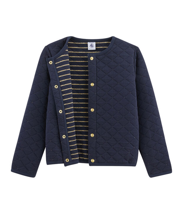 Schlauch-Cardigan f&uuml;r M&auml;dchen blau/gelb