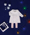 Baby-Set Langärmeliges Kleid und Leggings aus Baumwolle weiss MARSHMALLOW/weiss MULTICO