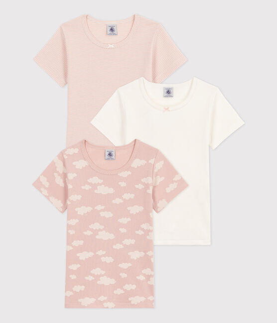 3er-Set kurzärmelige T-Shirts aus Baumwolle für Mädchen variante 1