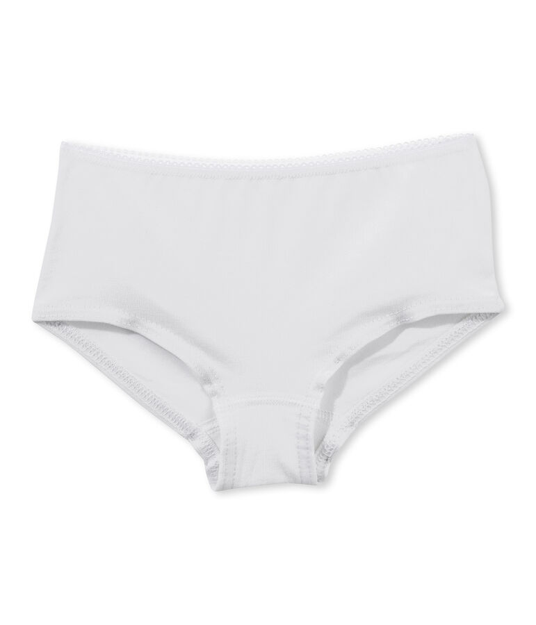 Einfarbige M&auml;dchen Shorts weiss