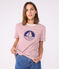 Kurzärmeliges Damen T-Shirt "Le Droit" mit geradem Schnitt aus Baumwolle rot MILK/ AMARANTE