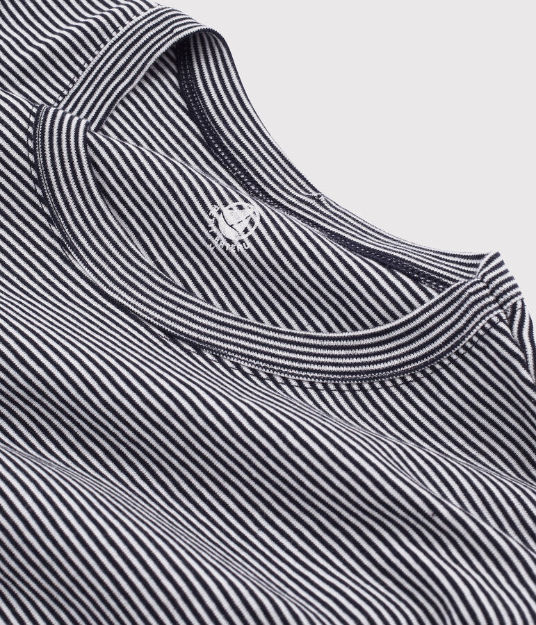 Kurz&auml;rmliges T-Shirt blau/weiss