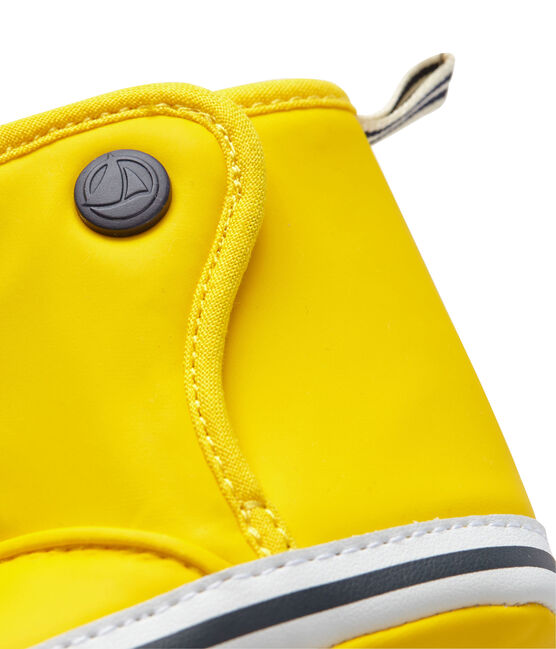 Gelbe, gewachste Außenseite, Innenseite aus Baumwolle mit Ringel-Streifenmuster. gelb JAUNE