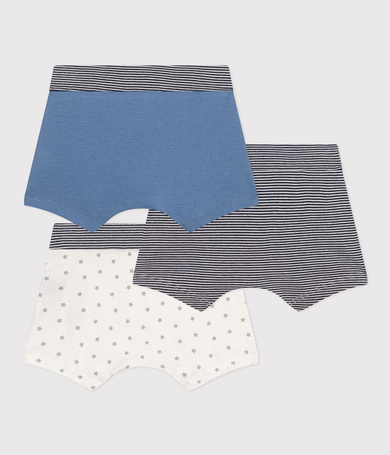 3er-Set Kinder-Boxershorts aus Baumwolle mit Sternmotiv vielfarbig