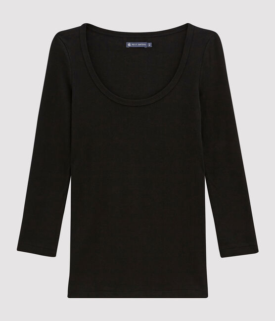 Damen-T-Shirt schwarz NOIR