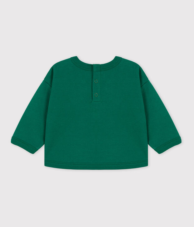 Baby-Sweatshirt aus Baumwolle gr&uuml;n