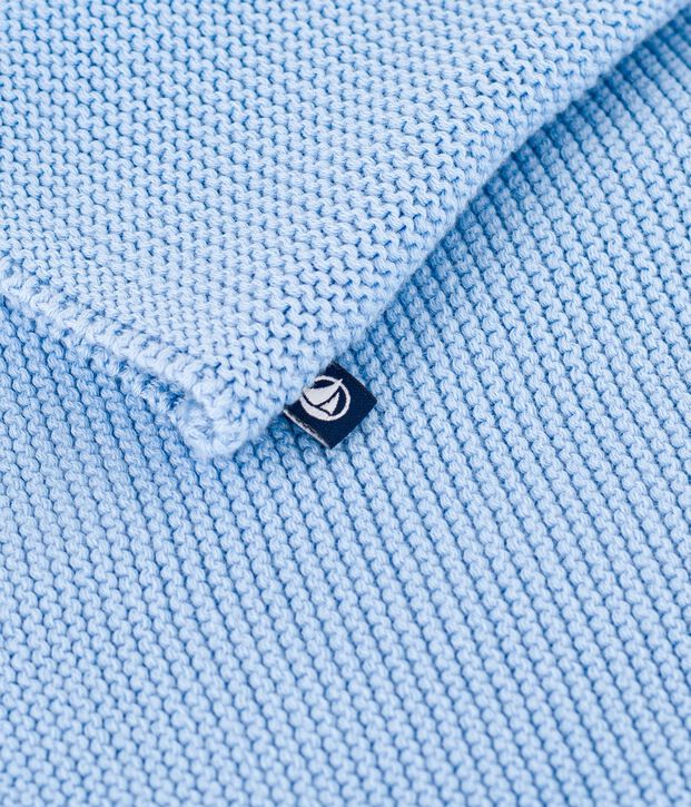 Baby-Cardigan kraus rechts gestrickt aus Baumwolle FLO