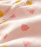 Baby-Kurzoverall für Mädchen aus Rippstrick rosa FLEUR/weiss MULTICO
