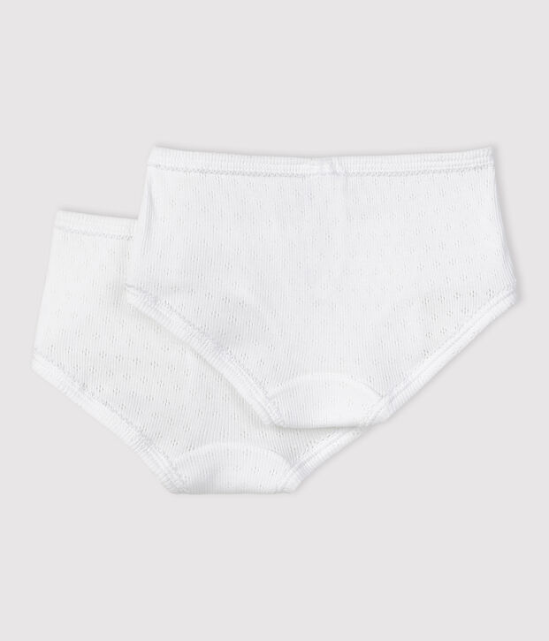 2er-Set Slips aus Baumwolle und Elastan mit Herzmotiv f&uuml;r M&auml;dchen vielfarbig