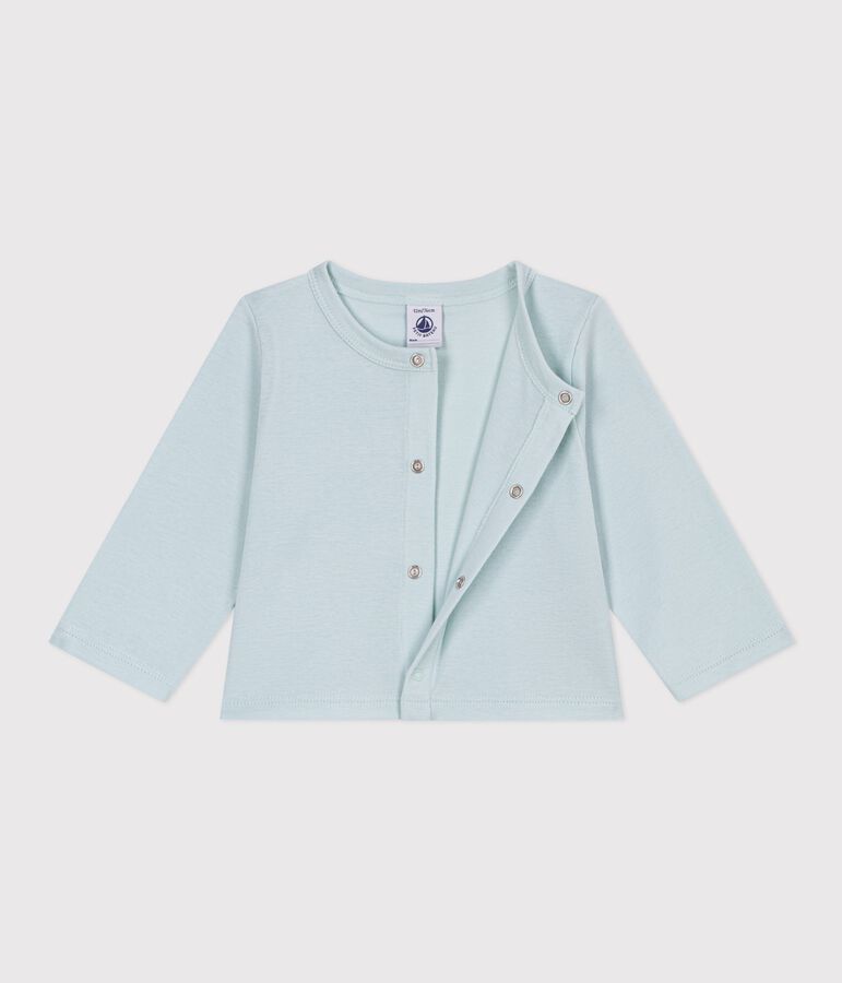 Baby-Cardigan aus einfarbiger Baumwolle blau