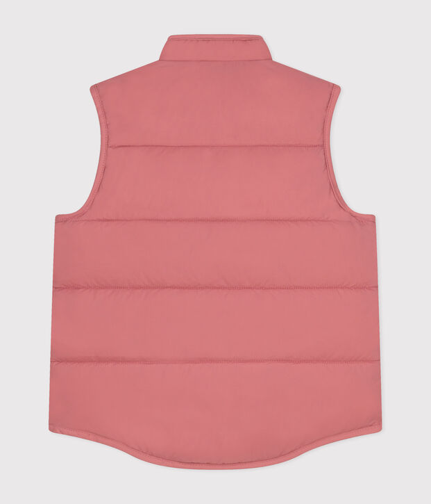 Kinder-Steppweste aus gestepptem Doppeljersey rosa