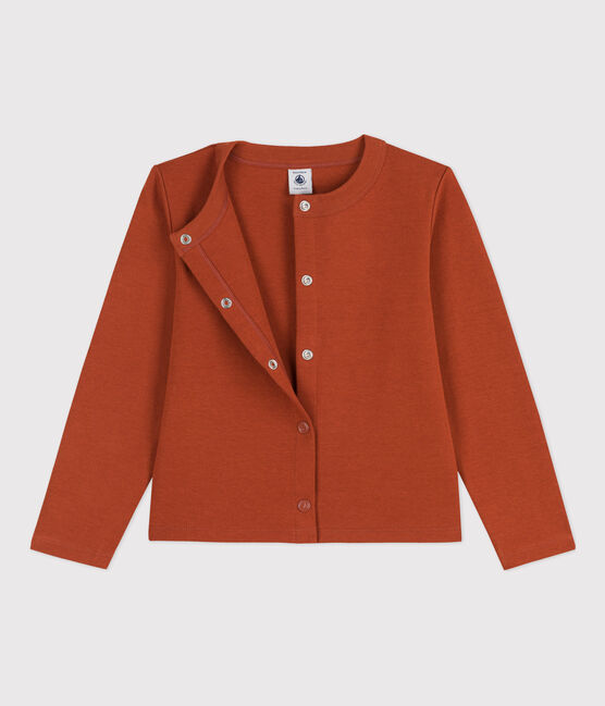 Kinder-Cardigan aus Baumwolle für Mädchen braun RUSTY