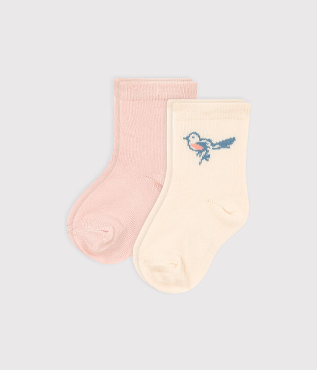 2er-Set Babysocken mit Vogelmotiv vielfarbig
