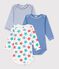 Set lang&auml;rmeliger Baby-Bodys aus Baumwolle mit Sternmotiv vielfarbig