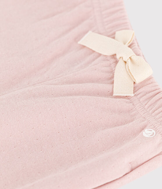 Baby-Hose aus einfarbigem Doppeljersey rosa SALINE