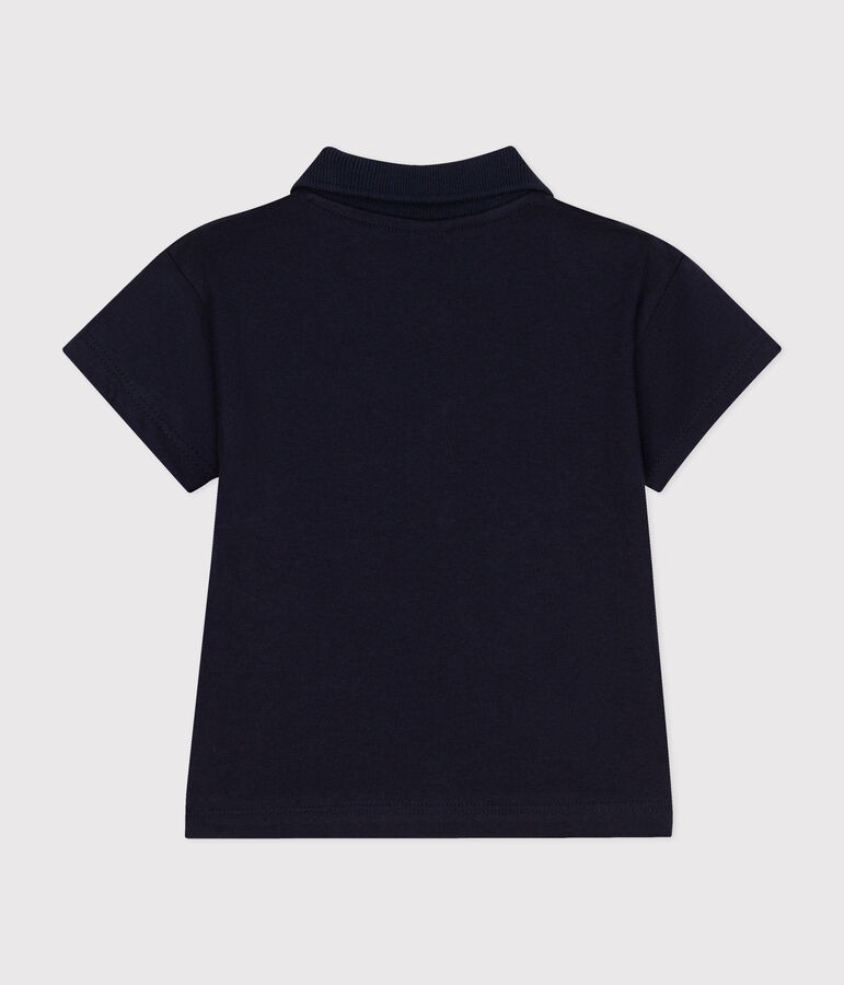 Kurz&auml;rmeliges Baby-Poloshirt aus Baumwolle blau
