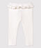 Baby-Leggings aus Baumwolle. weiss MARSHMALLOW/grau ARGENT