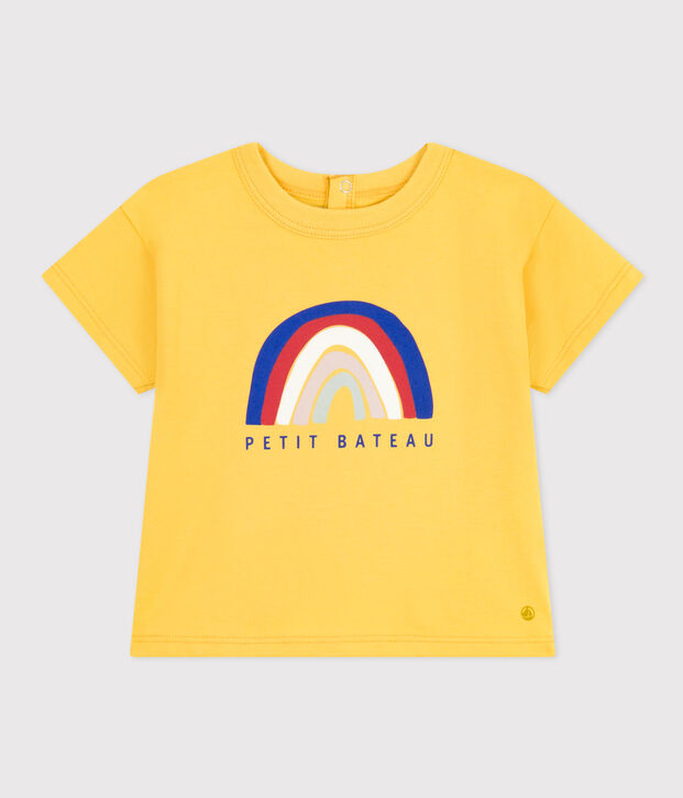 Kurz&auml;rmeliges Baby-T-Shirt aus leichtem Jersey gelb