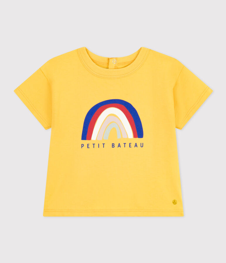 Kurz&auml;rmeliges Baby-T-Shirt aus leichtem Jersey gelb