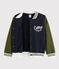 Teddy-Pullover für Jungen blau SMOKING/grün MILITARY