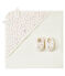 Unisex Baby Badetuch + Schuhe in der Geschenkbox weiss MARSHMALLOW/weiss MULTICO