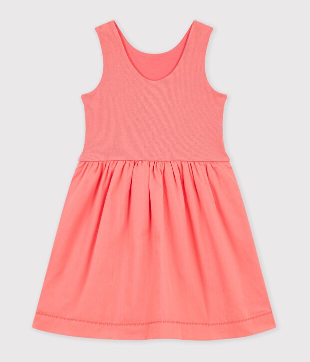 &Auml;rmelloses Kinder-Kleid aus einfarbiger Baumwolle FLAMAND