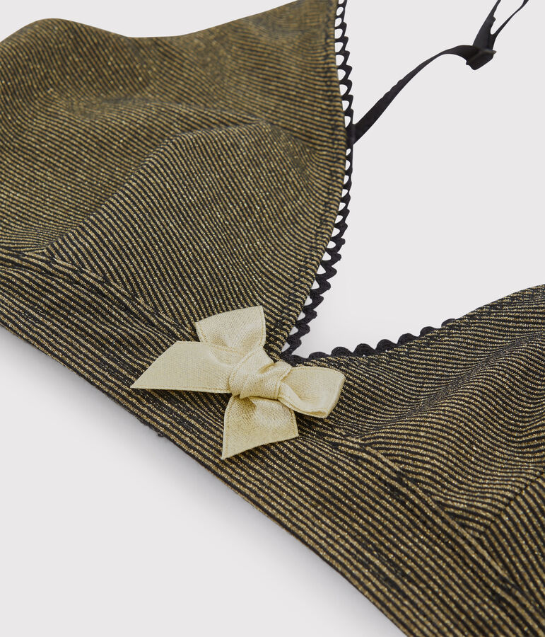 Triangel-BH f&uuml;r Damen schwarz/gelb