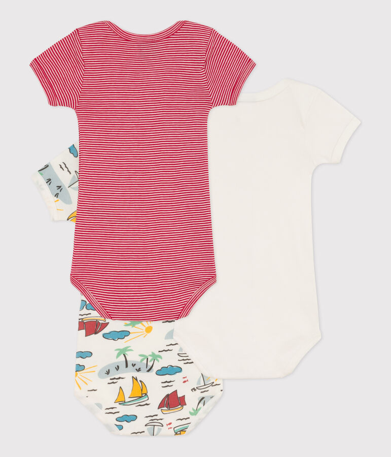 3er-Set kurz&auml;rmelige Entdecker-Bodys aus Baumwolle vielfarbig