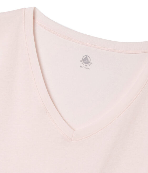 Kurz&auml;rmliges T-Shirt mit V-Ausschnitt f&uuml;r Damen FLEUR