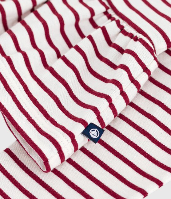 Kinder-Streifenshirt "Marinière" aus Baumwolle rot MILK/ AMARANTE