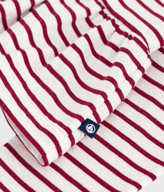Kinder-Streifenshirt Marini&egrave;re aus Baumwolle rot/rot