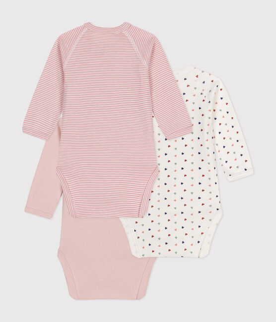 3er-Set langärmelige Baby-Bodys in Wickeloptik aus Baumwolle  variante 2