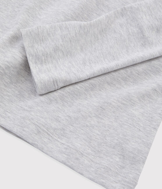 Damen-T-Shirt mit Rundhalsausschnitt grau BELUGA CHINE