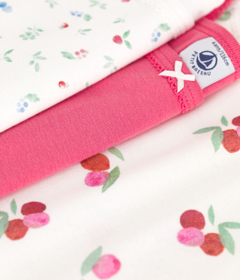 3er-Set Kinder Unterhemden mit schmalen Tr&auml;gern aus Baumwolle Frucht-Motiv variante 1