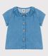 Kurzärmelige Babybluse aus leichtem Bio-Denim