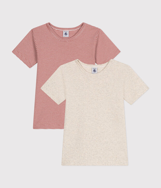 2er-Set kurz&auml;rmelige Kinder-T-Shirts aus Baumwolle vielfarbig