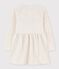 Langärmeliges Kleid aus Molton für Mädchen beige MONTELIMAR CHINE