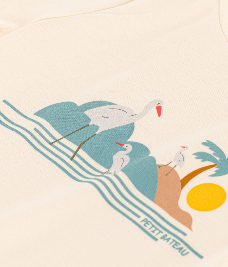 Bedrucktes Kinder-T-Shirt aus Baumwolle f&uuml;r M&auml;dchen naturfarben/vielfarbig